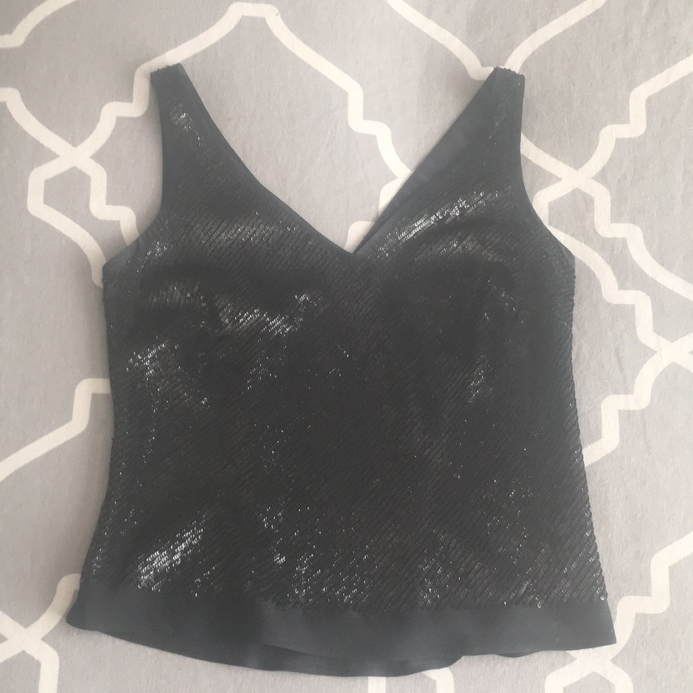 Black sequins tank by Banana Republic